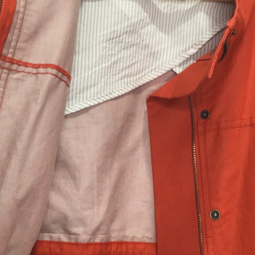 Loft Jacket Pumpkin Orange Pull Strings Nautical … - image 7